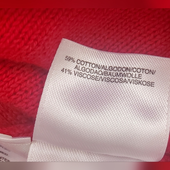 Jones New York Ribbed Knit Cowl Neck Sweater Red Size Large - Picture 11 of 12